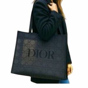 Dior Black Mesh Cannage Tote | Large Boutique Collector Bag | New in Packaging